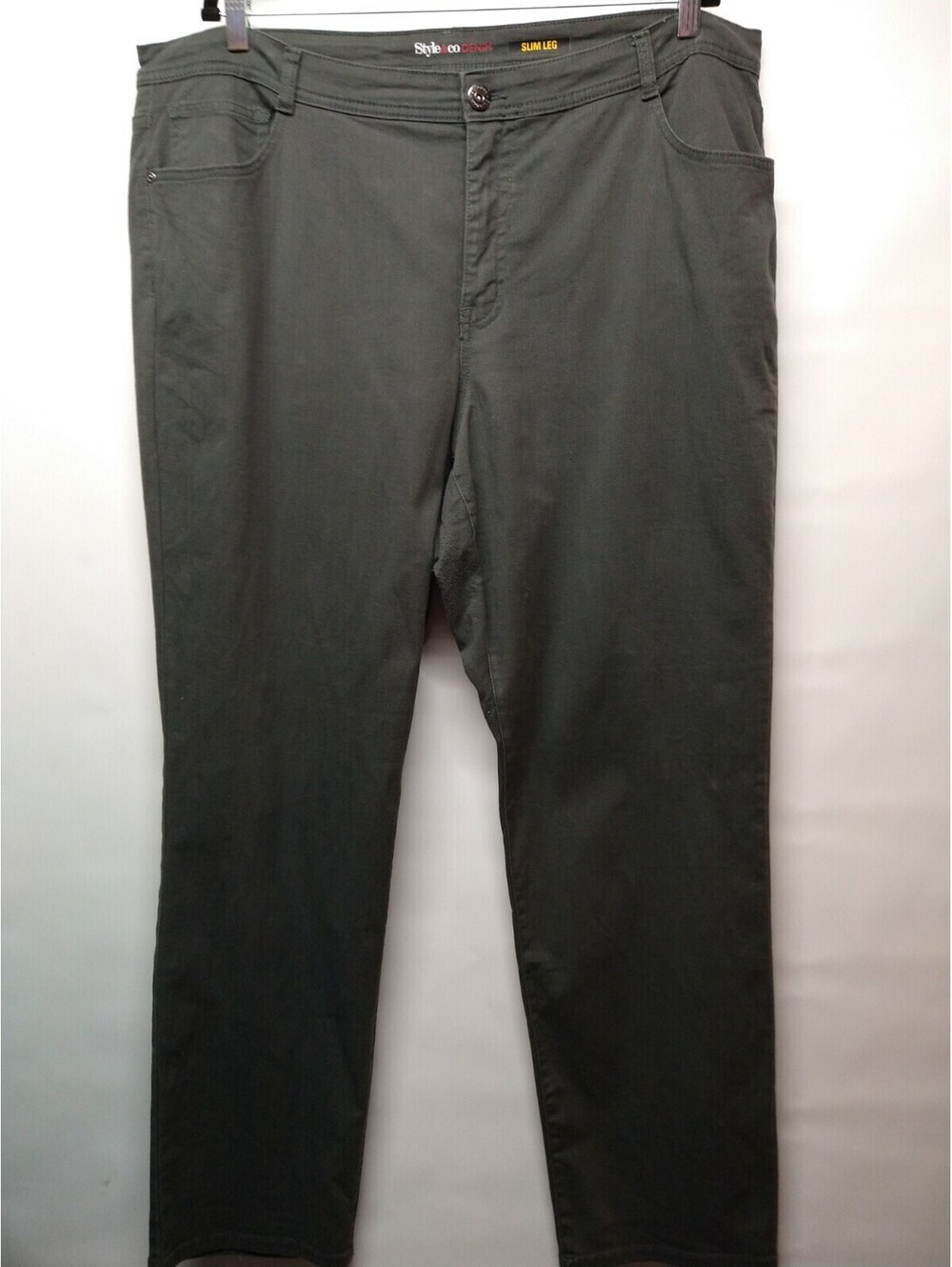Style & Co Slim Leg 20w Gray Jeans 060